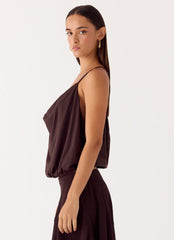 Yaz Top - Chocolate Plum