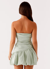 Floria Bubble Mini Dress - Sage