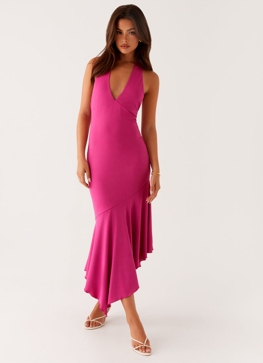 Perdita Midi Dress - Fuchsia