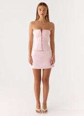 All My Ladies Low Rise Mini Skirt - Petal Pink