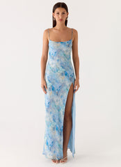 Alouette Maxi Dress - Aqua Paisley
