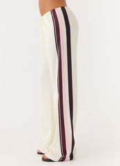Deacon Low Rise Pants - Bloom Stripe