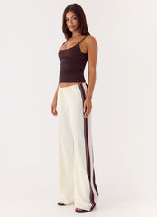 Deacon Low Rise Pants - Bloom Stripe