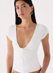 Derrie White Top - White
