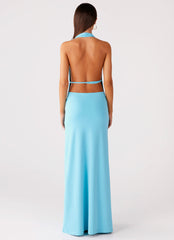 Driftwood Cowl Maxi Dress - Turquoise