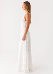 Ember Valley Cotton Maxi Dress - Ivory