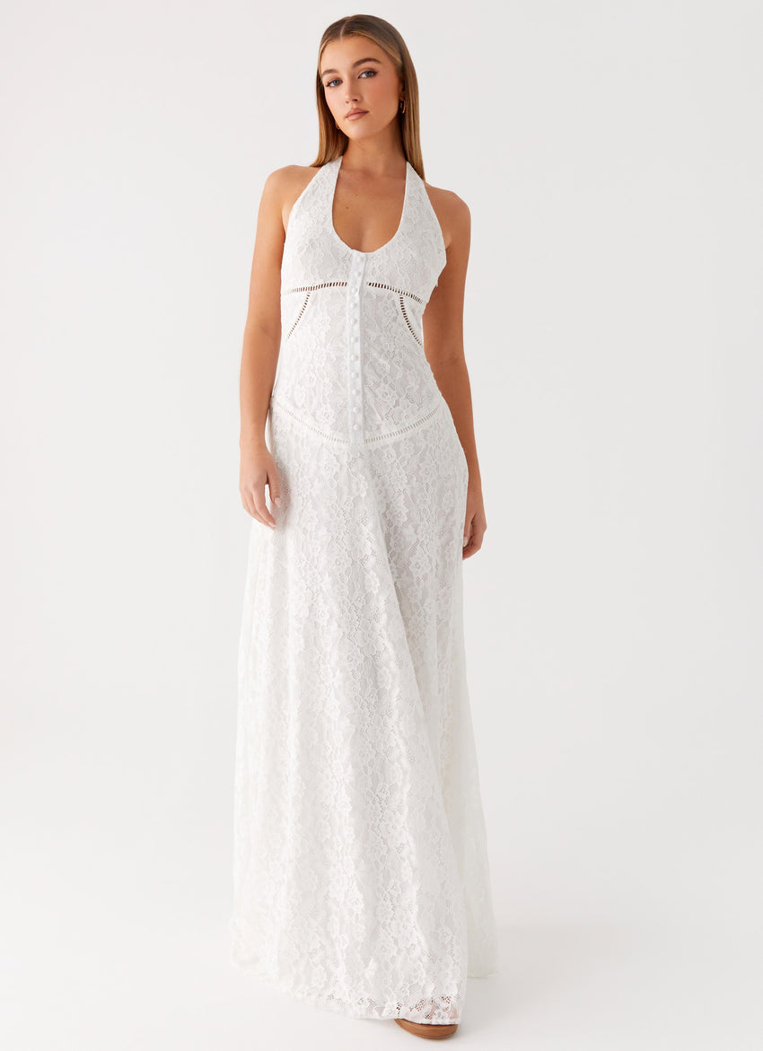 Ember Valley Cotton Maxi Dress - Ivory