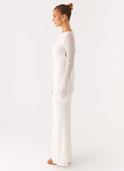 Ethereal Long Sleeve Maxi Dress - Ivory