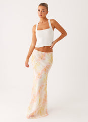 Harlow Chiffon Maxi Skirt - Floral Print
