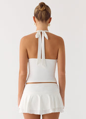 Illuminate Halter Top - White