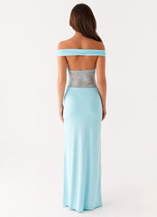 Infatuation Lace Maxi Dress - Turquoise