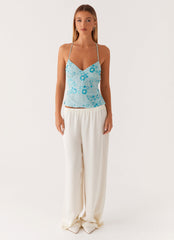 Kamilla Sequin Cami Top - Blue