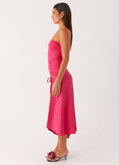 Laoise Midi Dress - Hot Pink