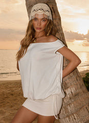Leighken Knit Mini Dress - White