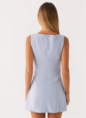 Lucky Charm Mini Dress - Blue