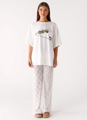 Matcha Lace Pants - White