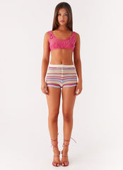 Mercer Sequin Bralette - Fuchsia