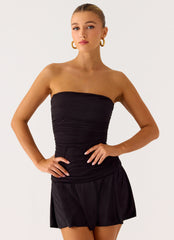 Meridella Strapless Mini Dress - Black