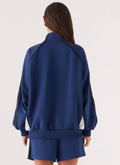 Feel the Rush Track Jacket - Vintage Blue