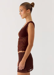 Sommers Lace Top - Chocolate