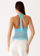 Sunbeam Mesh Top - Blue