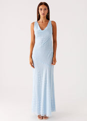 Sundance Chiffon Maxi Dress - Blue