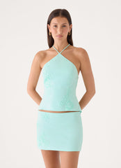 Sweet Tune Top - Aqua