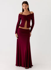 Thorness Maxi Skirt - Plum
