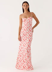Vamonos Maxi Dress - Porcelain Rose
